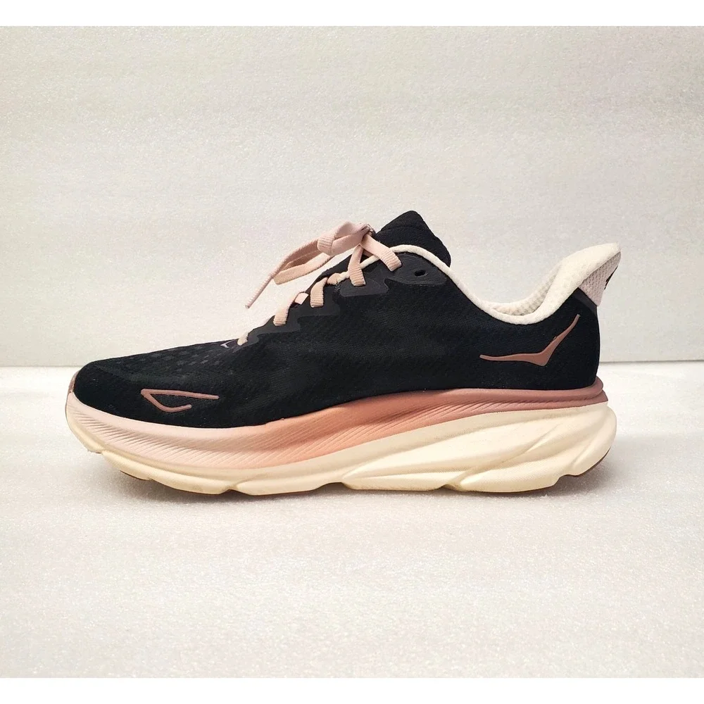 HOKA Clifton 9 Women's 7 B Obsidian Quartzite Running Shoes 1127896-ONQ black